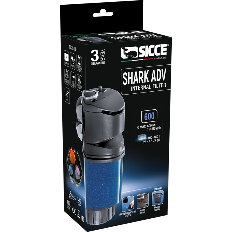 Sicce Shark Adv 600 - 600L/H (100-180L Tank) - 8.2W