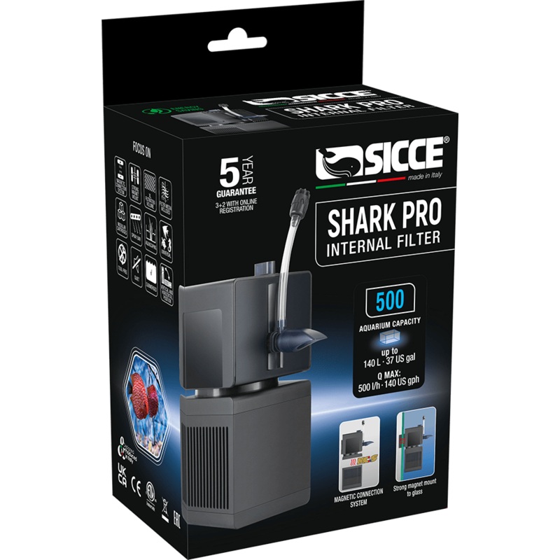 Sicce Shark Pro 500 - 500L/H (Up To 140L Tank) - 4W