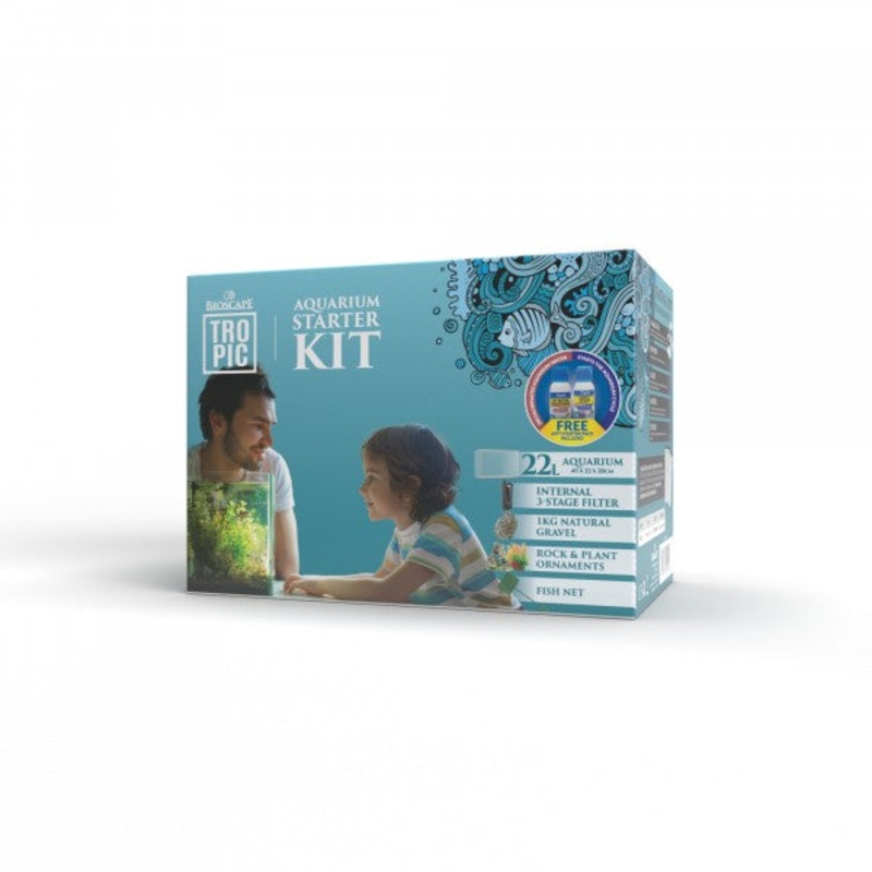 Bioscape Deluxe Aquarium Starter Kit 40x22x28cm 22L