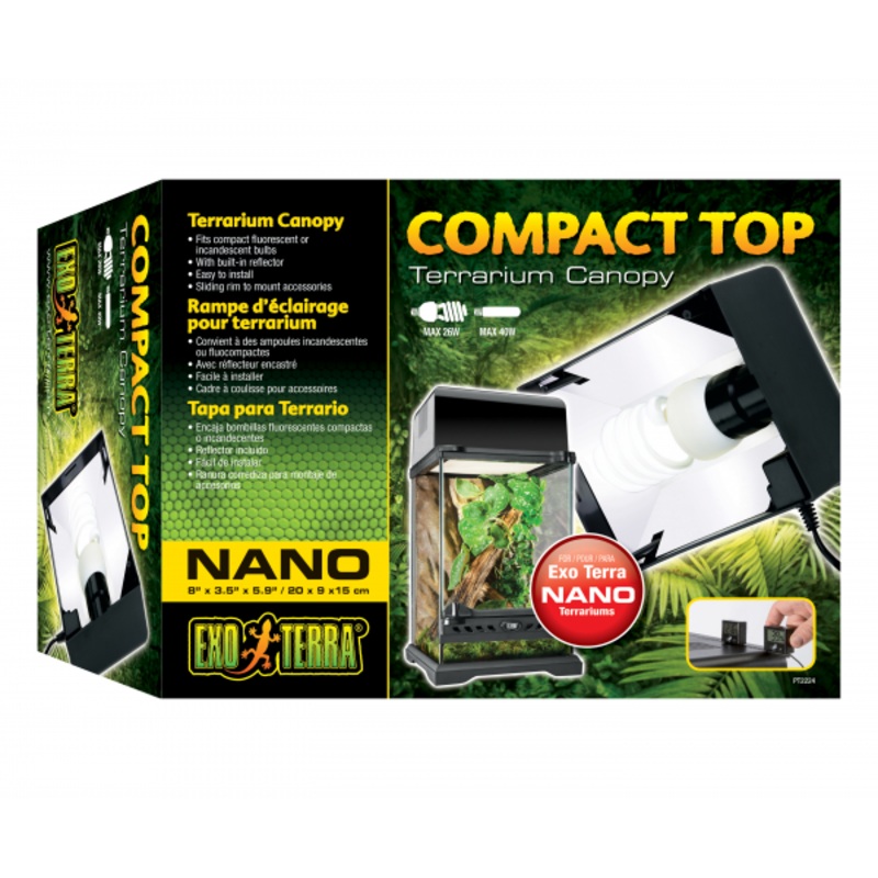 Exo Terra Compact Nano Terrarium Fluorescent Light Unit 20 x 15 x 9cm