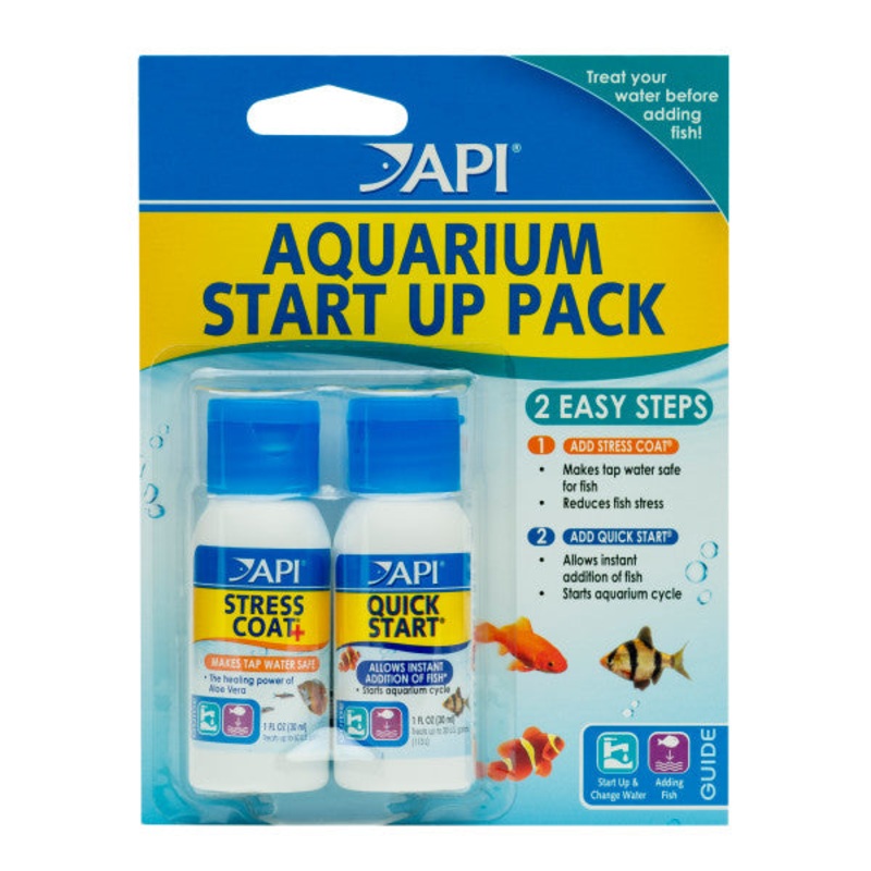 Api Aquarium Start Up Pack Stress Coat and Quick Start - 30ml On Card