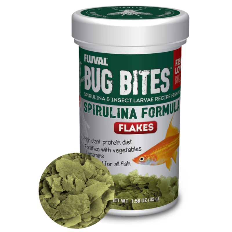 Fluval Bug Bites Spirulina Flakes