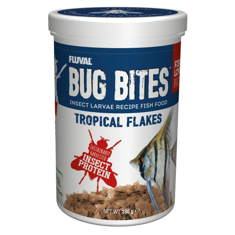 Fluval Bug Bites Tropical Flakes 180g