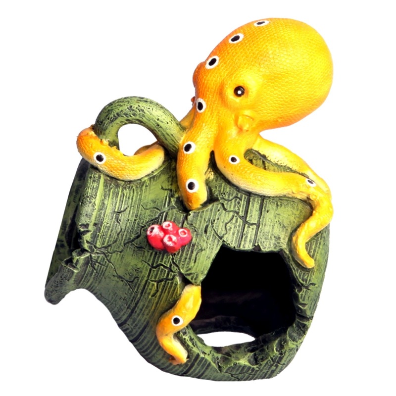 Aqua One Mini Vase with Octopus Ornament