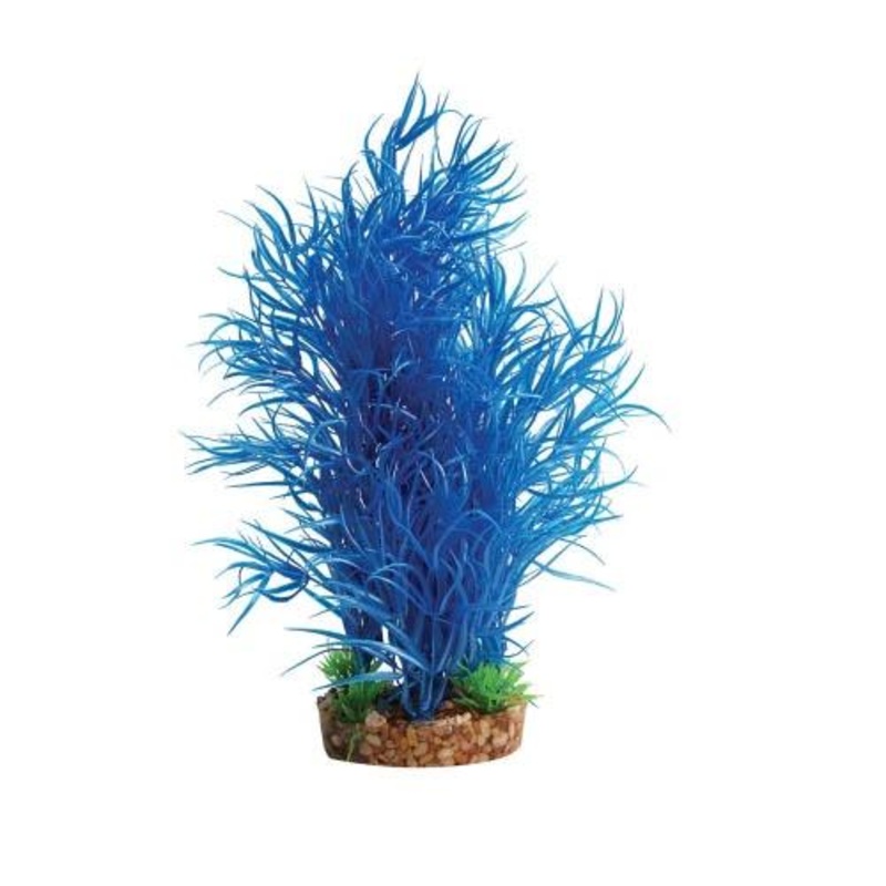 Aqua One Plastic Plant Blue Rotala withGravel Base Large