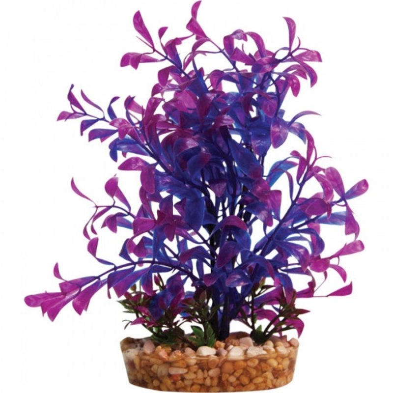 Aqua One Plastic Plant Hygrophila with Gravel Base