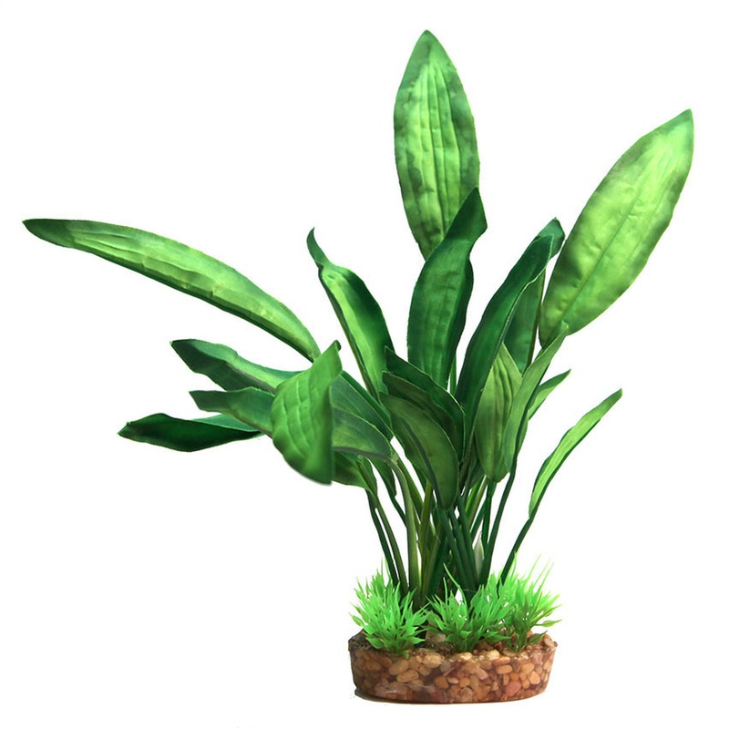 Aqua One Silk Plant Echinodorus withGravel Base Large