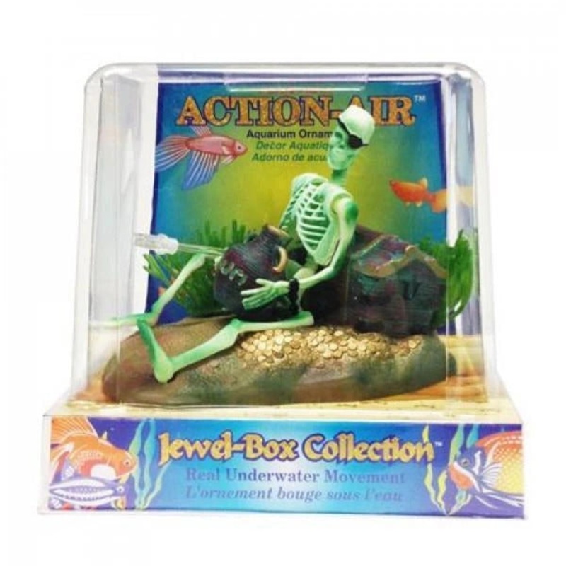 Penn-Plax Action-Air Skeleton with Jug/Treasure Chest Bubbler