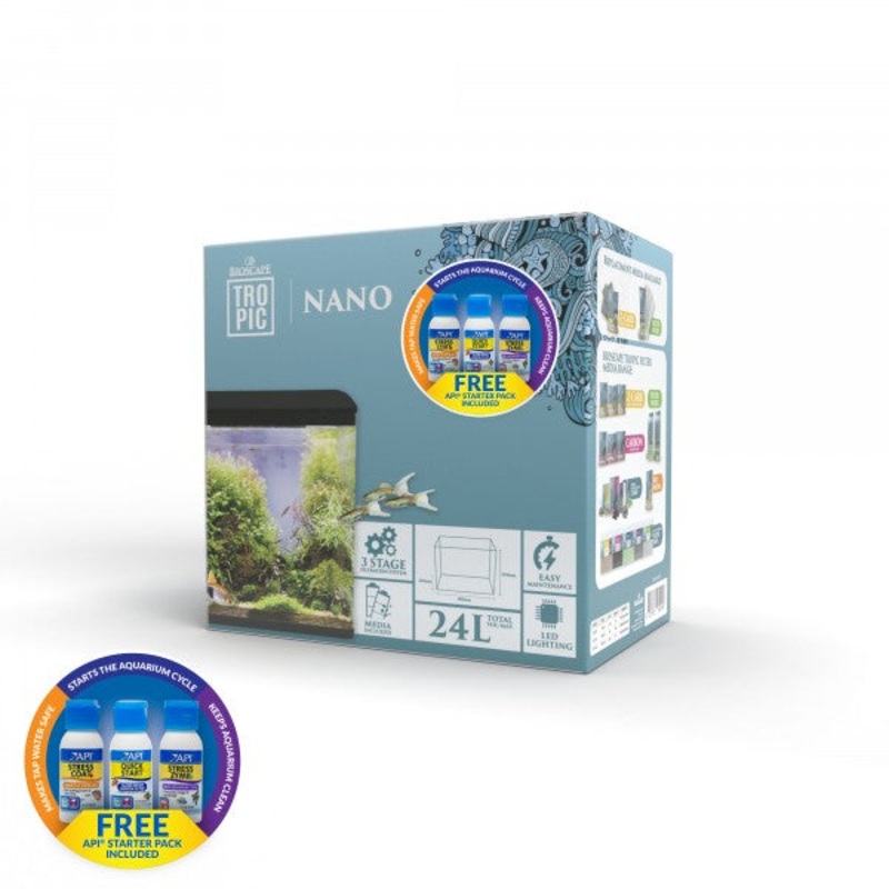 Bioscape Nano Aquarium Unit Black 38x39x23cm 24L