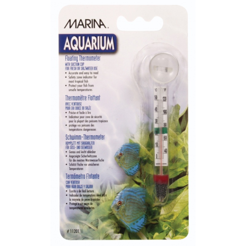 Marina Floating Glass Thermometer with Suction Cup