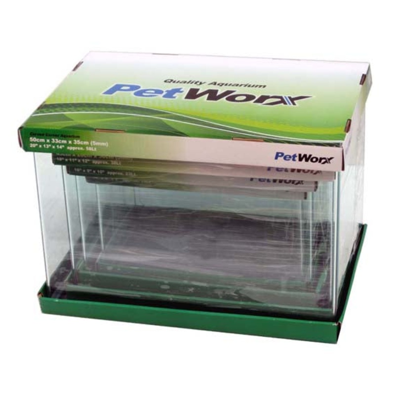 Petworx Curved Corner Aquarium 45X28X30cm 5mm 38L