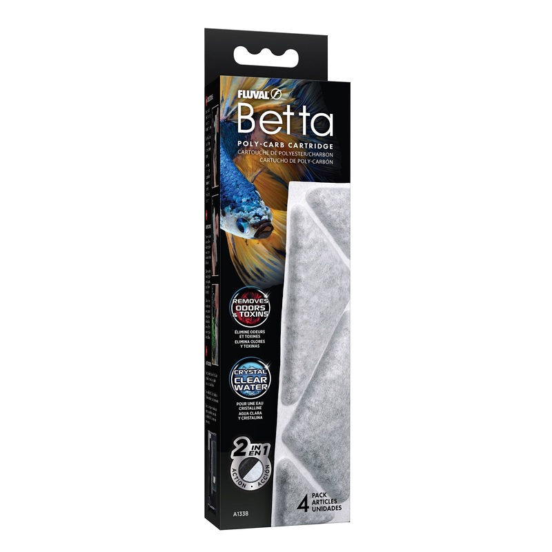 Fluval Betta Poly-Carb Cartridge - 4 Pack