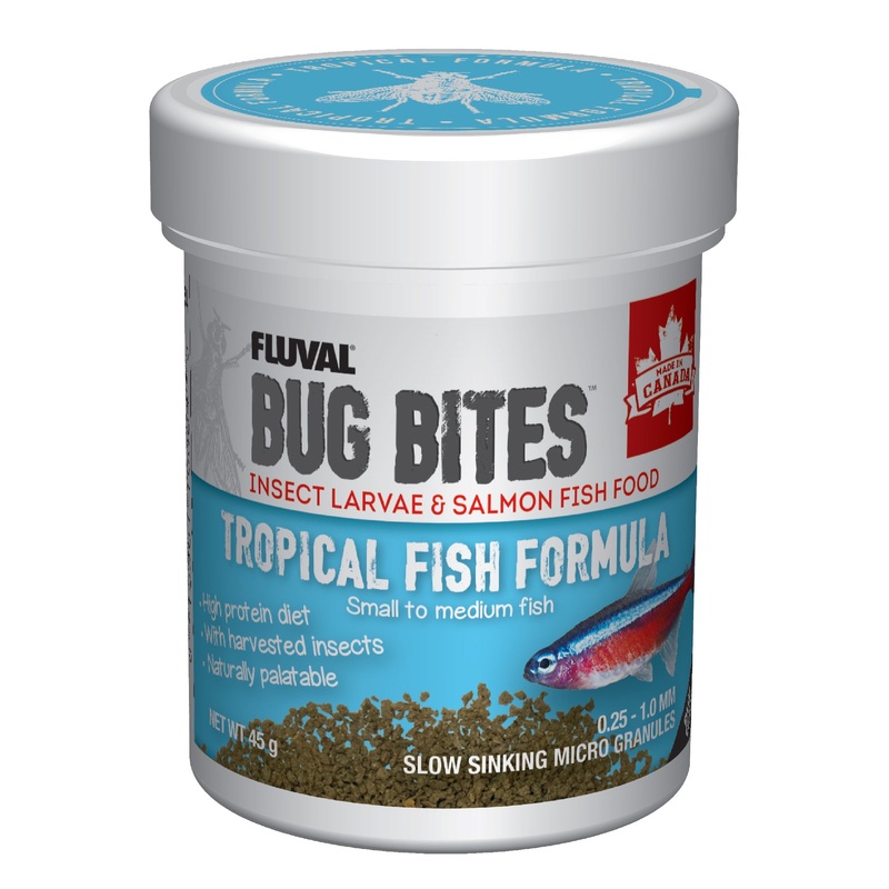 Fluval Bug Bites Tropical Formula - Small to Medium - 0.7-1.0 mm granules - 45g