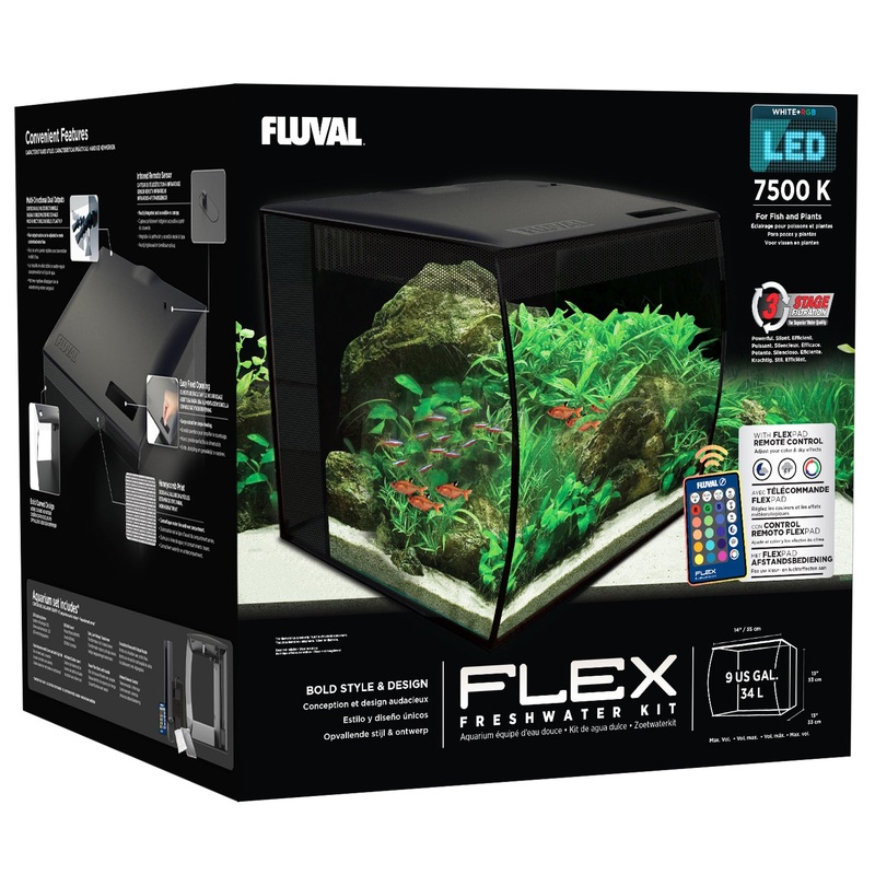 Fluval Flex Aquarium Kit - Black - 9 Gallons