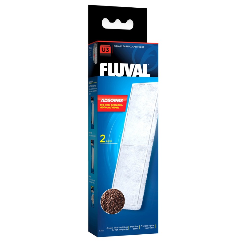 Fluval U-Series Poly-Max Filter Cartridge (2-Pack)