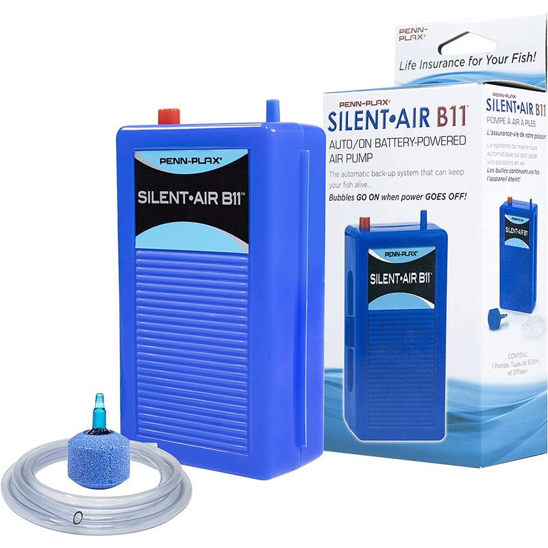Penn Plax Silent Air B11 Battery Operated Aquarium Air Pump