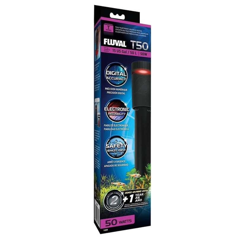 Fluval T50 Electronic Aquarium Heater 50W