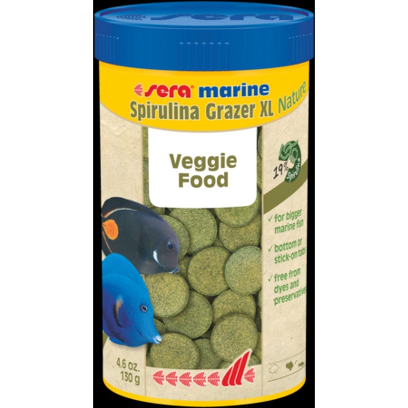 Sera Marine Spirulina Algae Grazer XL Nature 120g