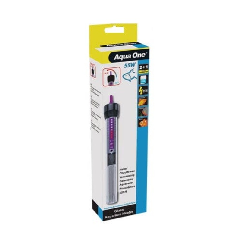 Aqua One Glass Heater 55W - 20.5cm