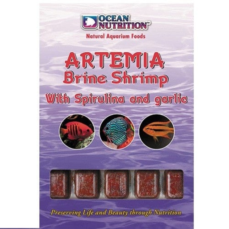 Ocean Nutrition Frozen Artemia Brine Shrimp Spirulina Garlic 100g
