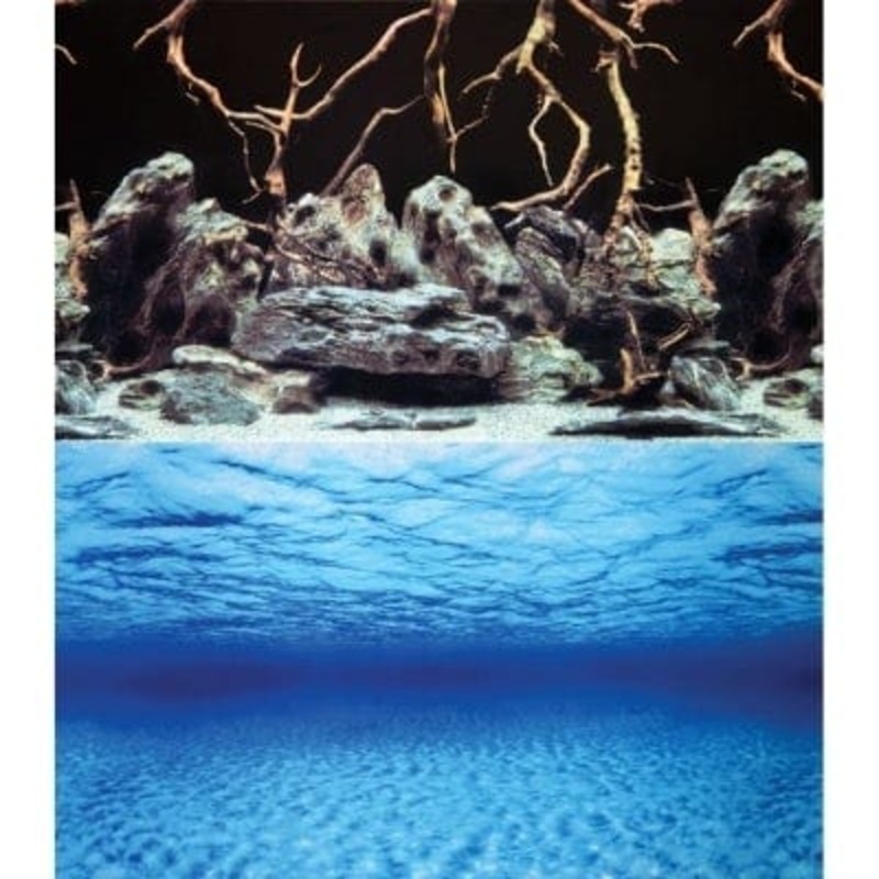 Background 60cm - Sea View or Rock & Wood (Double Sided) / Meter
