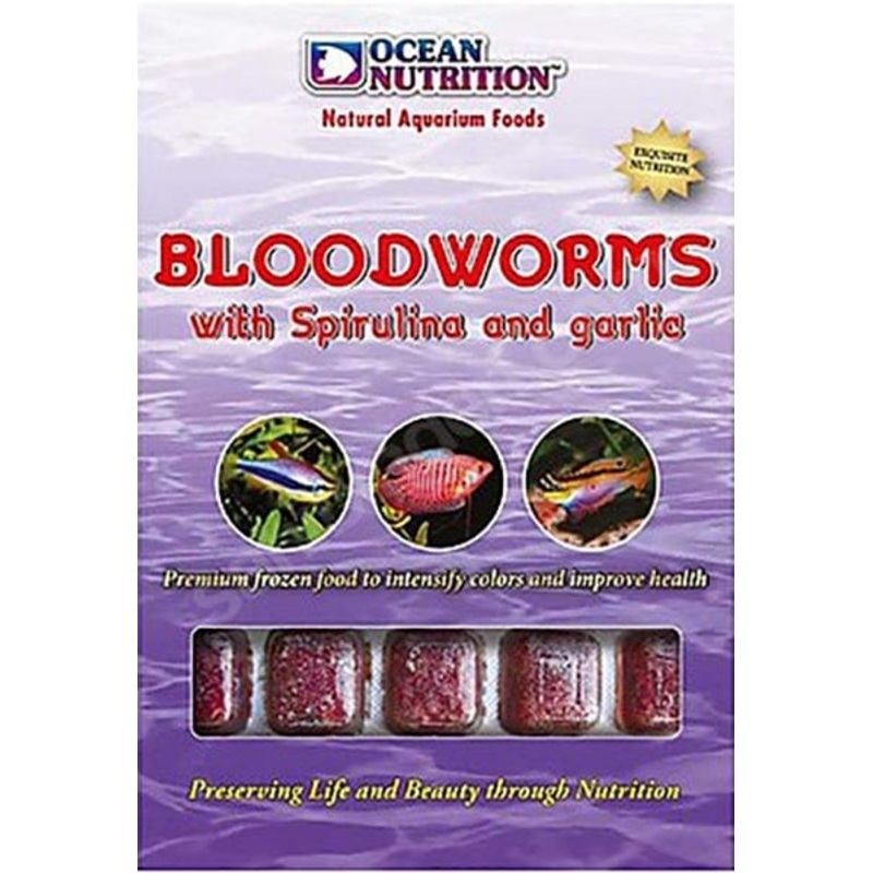 Ocean Nutrition Frozen Bloodworm Spirulina Garlic 100g