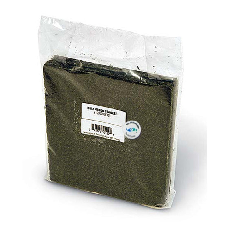 Two Little Fishies SeaVeggies Green Seaweed Bulk Pack 100 sheets