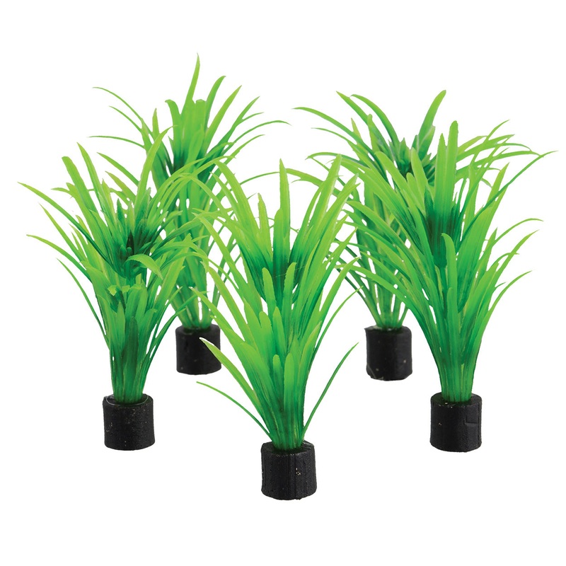 Underwater Treasures Mini Plant - Green Tall Grass - 3.25" - 5 pk