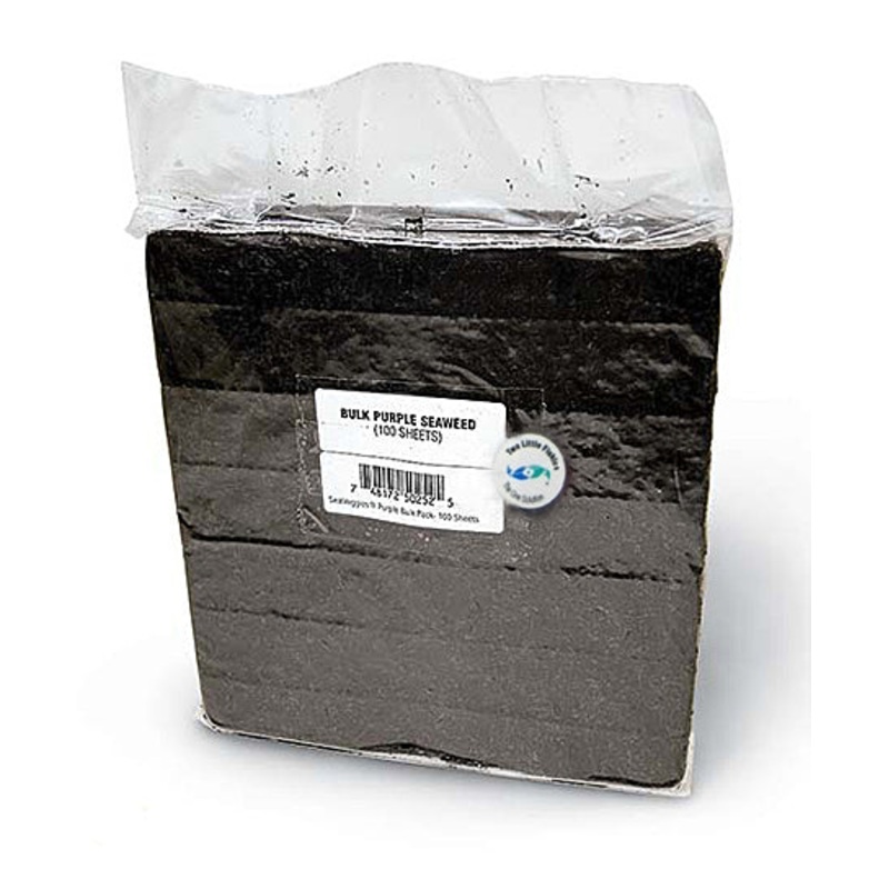 Two Little Fishies SeaVeggies Purple Seaweed Bulk Pack 100 Sheets