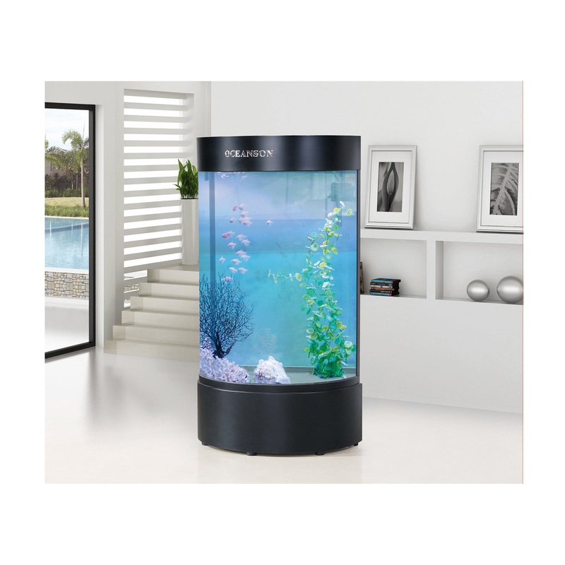 Oceanson DHH680 - 60cm Tall Half Round Aquarium and Base
