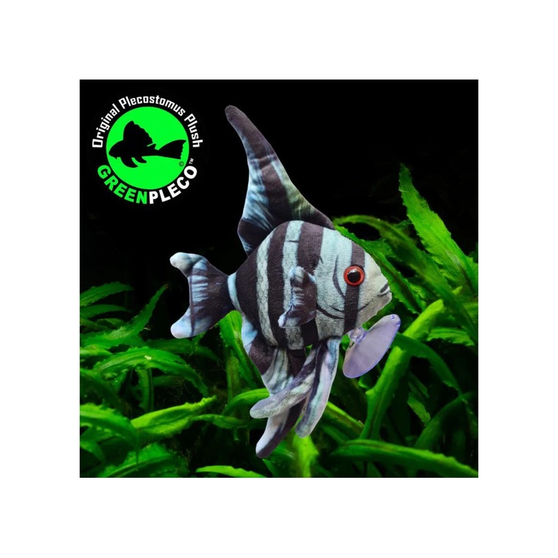 Fish Plushie - Angelfish Blue Zebra 13cm x 22cm