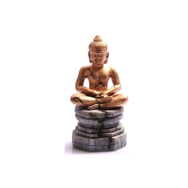 Ornament Meditating Buddha 9x8.5x17.5cm (gold)