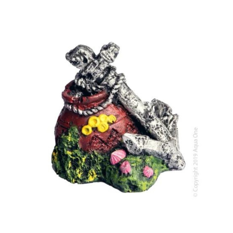 Ornament Mini Ruined Anchor Vase 7x5.5x6.5cmH