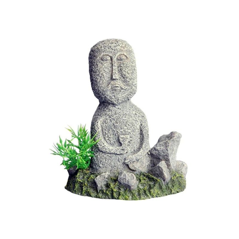 Ornament Stone Face Man Rock Garden 10.5x7.5