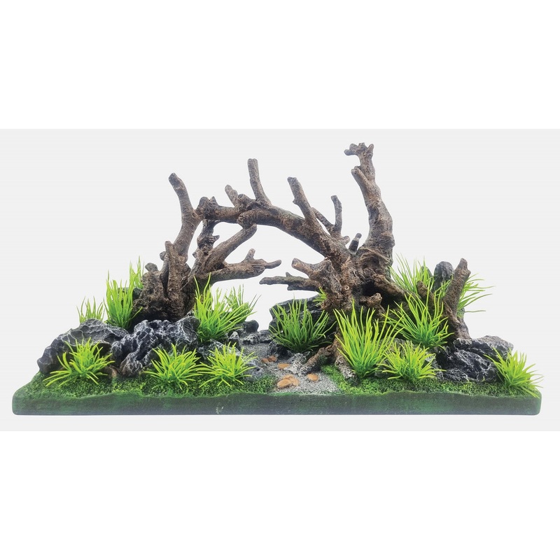 Ecoscape Driftwood On Rock Garden