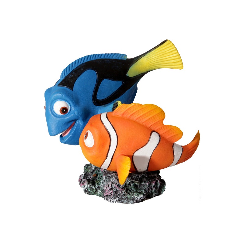 Aqua One Ornament Blue Tang And Clownfish 10x9.5x9.8cm