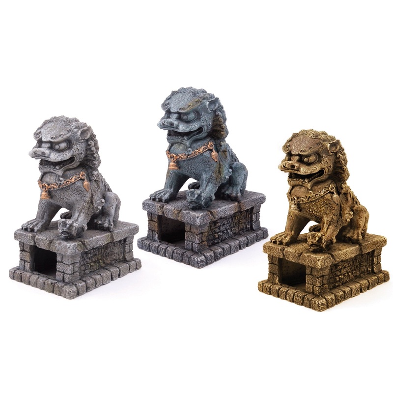 Kazoo Temple Lion - Gold/Grey/Jade