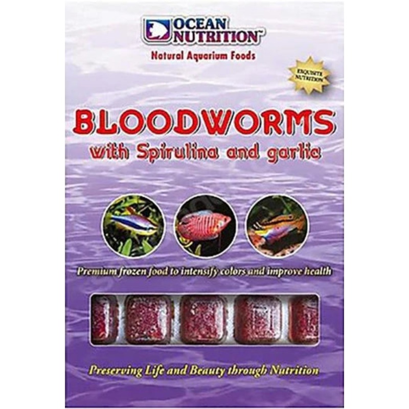 Ocean Nutrition Frozen Bloodworm with Spirulina and Garlic