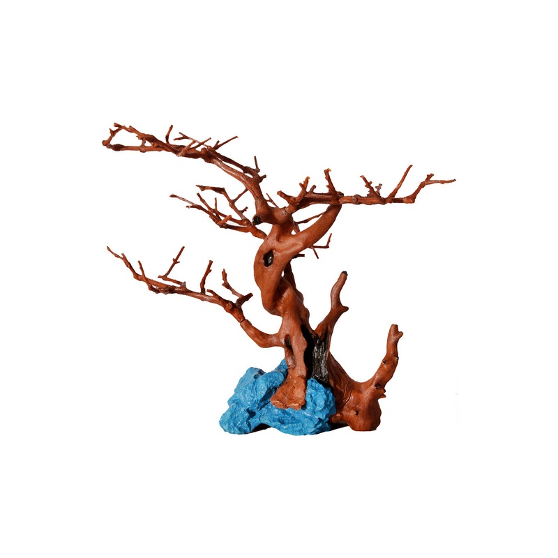 Reptile One Hermit Crab Climbing Branches and Blue Rock