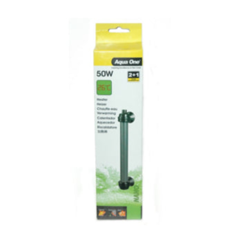 Aqua One Glass Nano Preset Heater - 50W