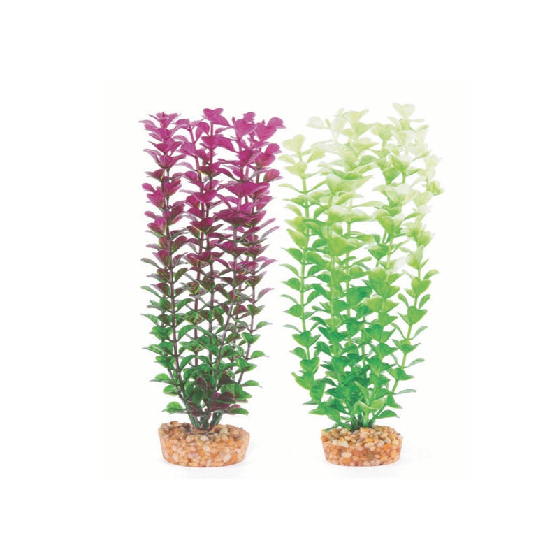 Kazoo Plastic Plant Small Leaf Purple/White