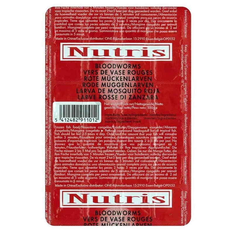 Nutris Frozen Bloodworms Blister Pack