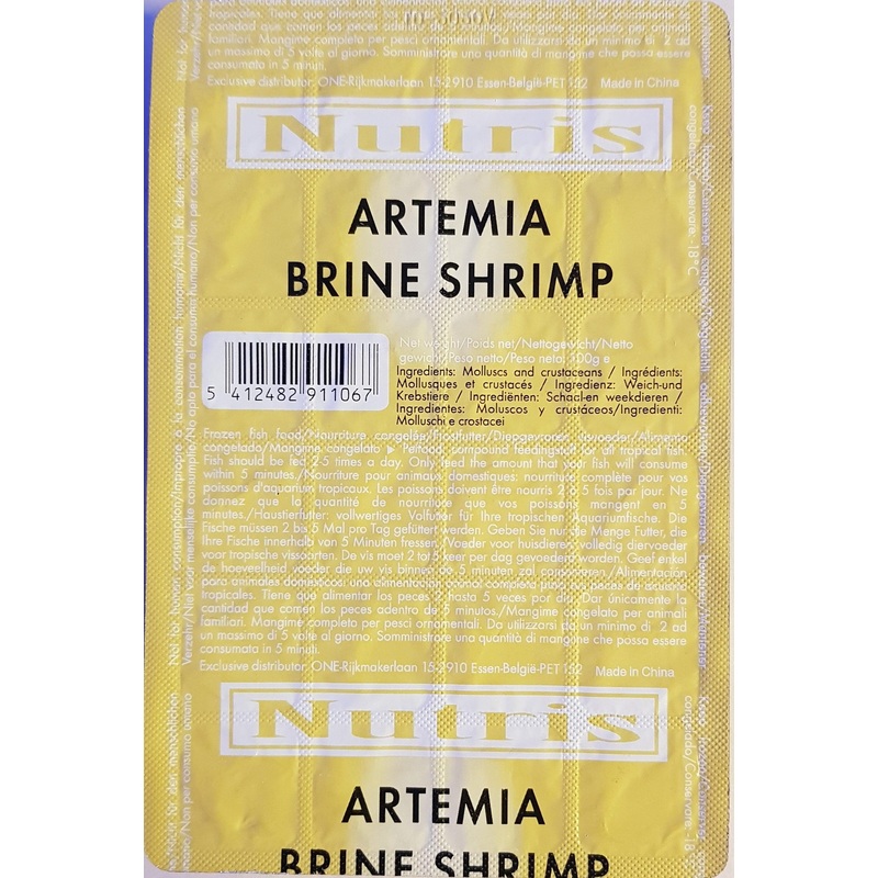 Nutris Frozen Brine Shrimp Blister Pack