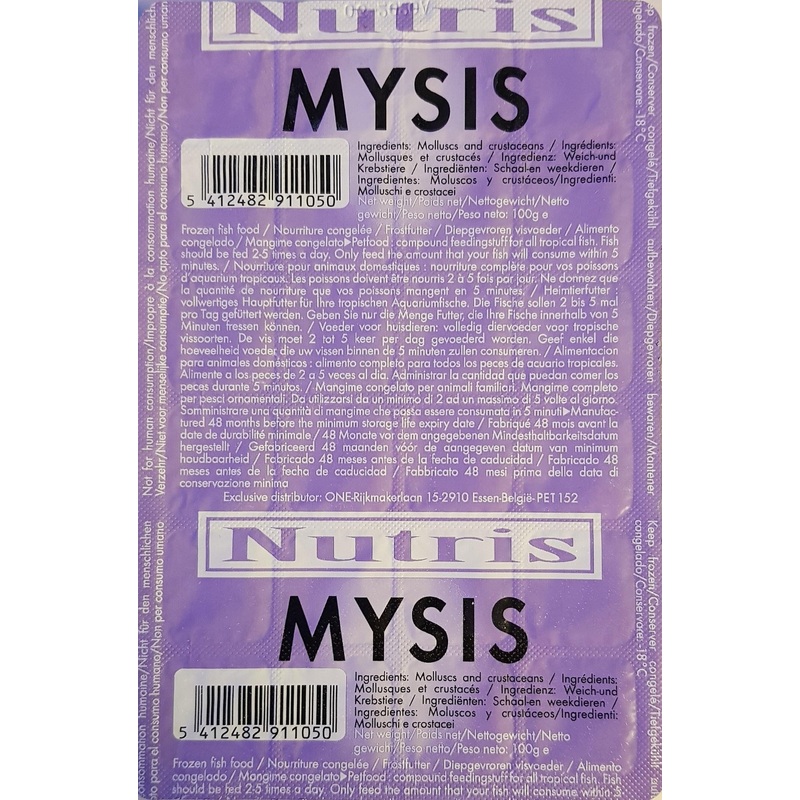 Nutris Frozen Mysis Blister Pack