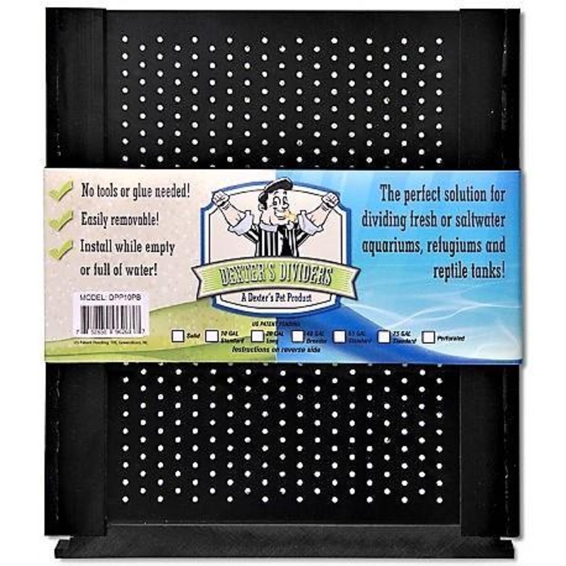 Black Perforated Aquarium Divider - Dexter's