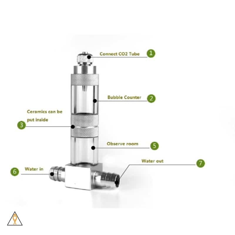 Stainless Steel In-line CO2 Diffuser - ALA