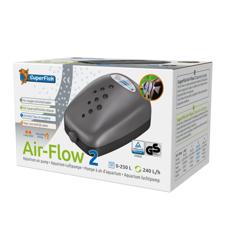 Superfish Airflow 2 Way Aquarium Air Pump
