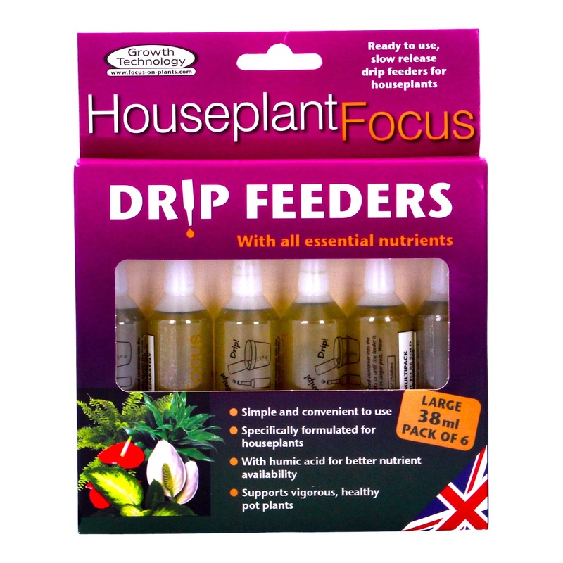 Growth Technology Houseplant Focus Drip Feeders 38ml 6 pk