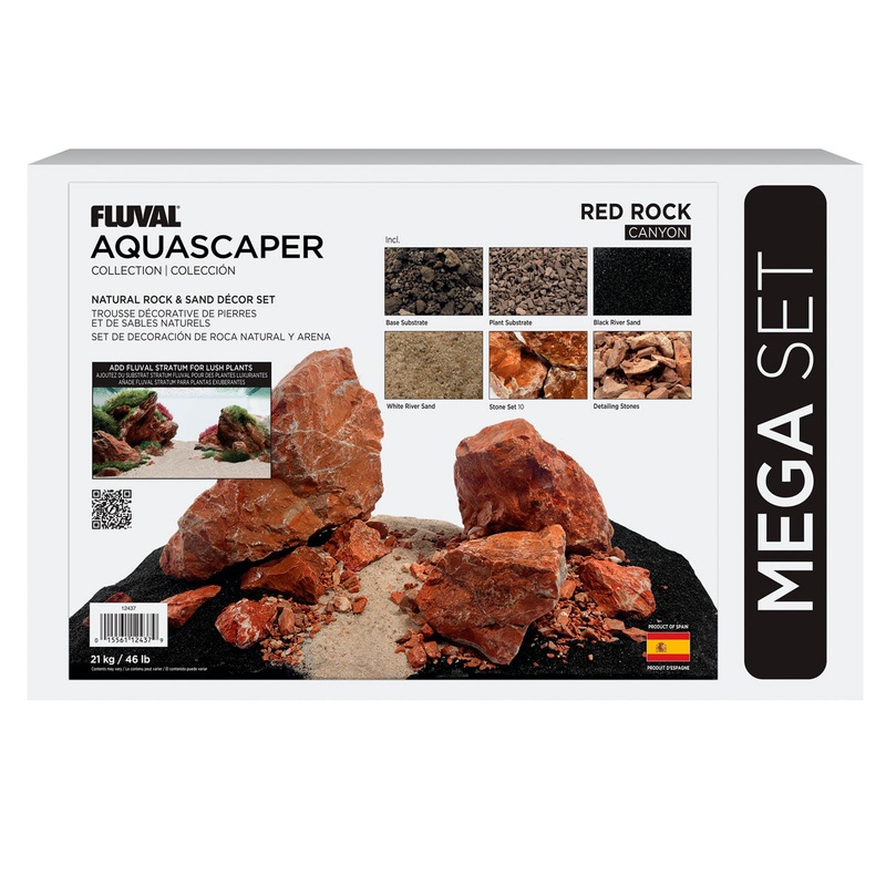 Fluval Red Stone Rock Aquarium Decoration Bundle