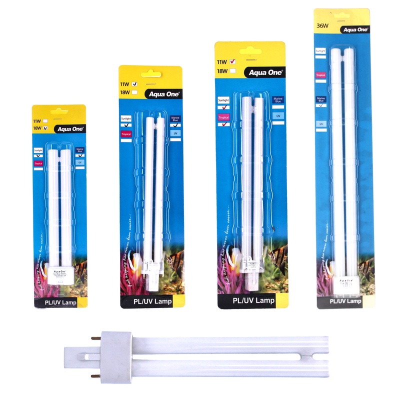 Aqua One Mix Sunlight & Marine Blue PL CFL Light Bulb Lamp For Aquarium 9-36W